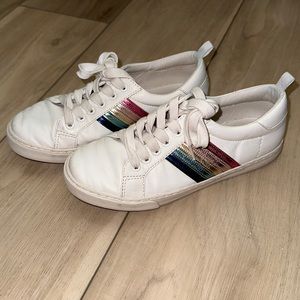 EUC Size 3 Gymboree Brand Rainbow Stripe Little Girls Casual Sneakers Shoes